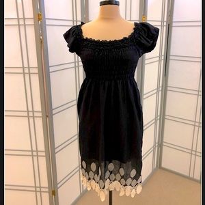 Max Studio Smocked Embroidered Dress